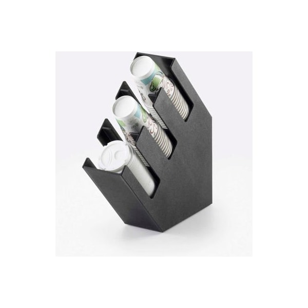 Cal-Mil Cal-Mil 2048-3 Classic Cup / Lid Organizer 5-1/2"W x 16-1/4"D x 16-1/4"H Black 2048-3 - main